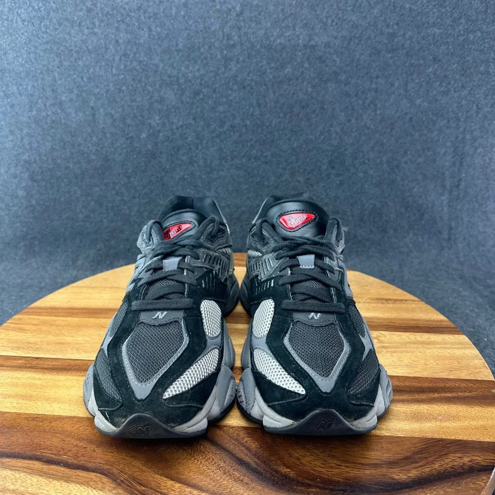New Balance 9060 U9060BLK Mens Size 7 Black Gray Suede Running Shoes